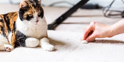 Cleaning cat pee