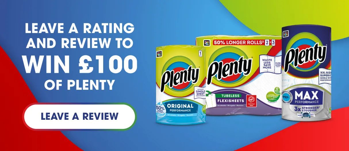 Leave a review to win £100 of Plenty