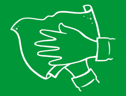 Dry your hands with a clean towel or paper towel