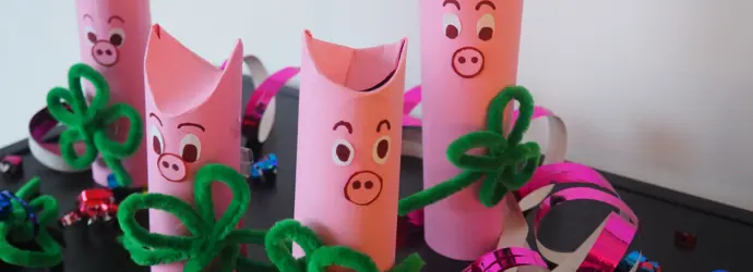 Glücksschweinchen aus leeren Plenty-Rollen