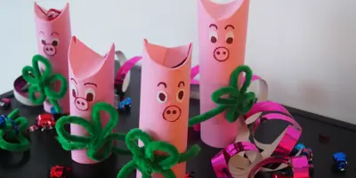 Glücksschweinchen aus leeren Plenty-Rollen