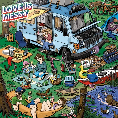Wimmelbild Camping