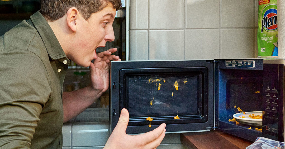 This Is the Cutest Way to Clean Up Big Microwave Messes