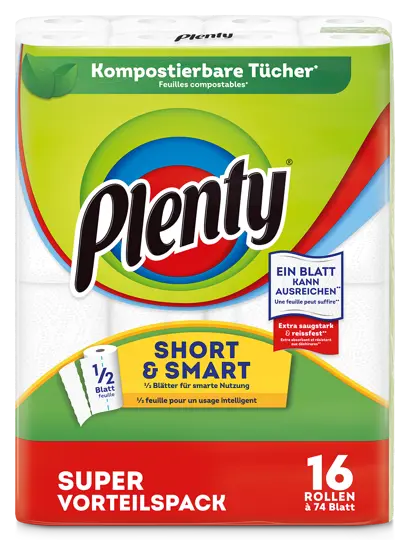Jetzt kompostierbar: Plenty Küchenrolle!