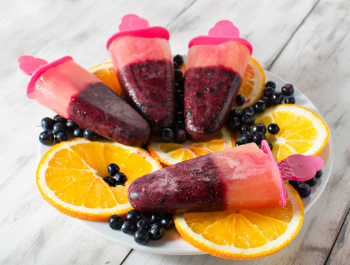 Frozen smoothie lollies
