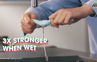Wettable, wringable, scrubbable